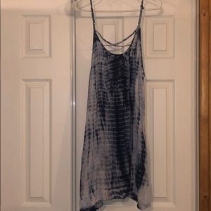 L spaghetti strap tie-dye dress